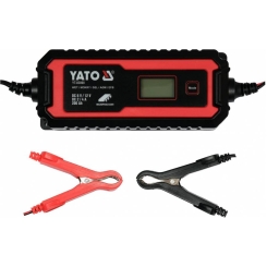 Зарядний прилад мережевий з LCD дисплеєм 230В YATO до акумуляторів 6V-2А 12V-4А, макс. 240 AГод