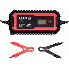 Зарядний прилад мережевий з LCD дисплеєм 230В YATO до акумуляторів 6V-2А 12V-8А, макс. 240 AГод