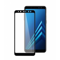 Захисне скло Full screen PowerPlant для Samsung Galaxy A8 (2018), Black
