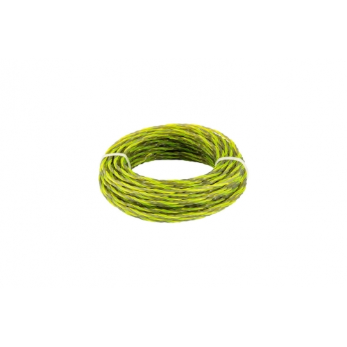Жилка для тримера безшумна MASTERTOOL SPIRAL SQUARE 2.40 мм 15 м двоколірна 19-0424