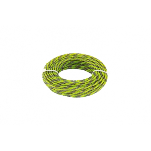 Жилка для тримера безшумна MASTERTOOL SPIRAL SQUARE 2.70 мм 15 м двоколірна 19-0427