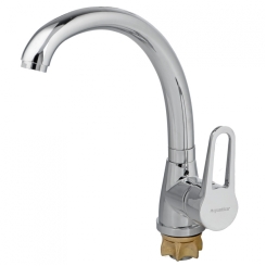 Змішувач HL Ø35 для кухні гусак вухо на гайці AQUATICA HL-4B130C (9734100)