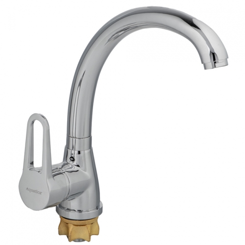 Змішувач HL Ø35 для кухні гусак вухо на гайці AQUATICA HL-4B130C (9734100)
