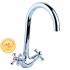 Змішувач PL 1/2" для кухні гусак високий вухо на гайці AQUATICA (PL-4B455C)