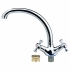 Змішувач PL 1/2" для кухні гуска вухо на гайці AQUATICA (PL-4B155C)