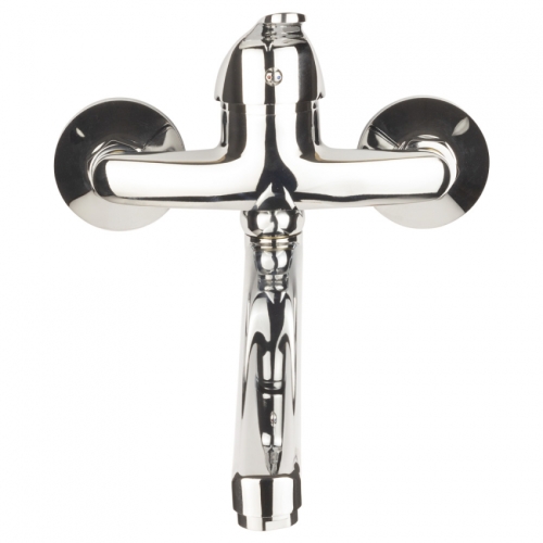 Змішувач s55 Ø40 для кухні вилив прямий 250мм настінний AQUATICA (9755120)
