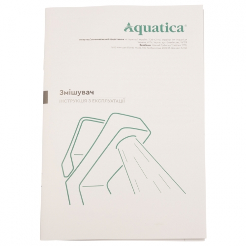 Змішувач s55 Ø40 для кухні вилив високий вухо на гайці AQUATICA (9755100)