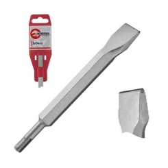 Зубило плоске, SDS-Plus, 25 мм, 400×17 мм, з побідитовою напайкою INTERTOOL SD-0451