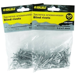 заклепки алюм 4,0*10,16мм 50шт Standard